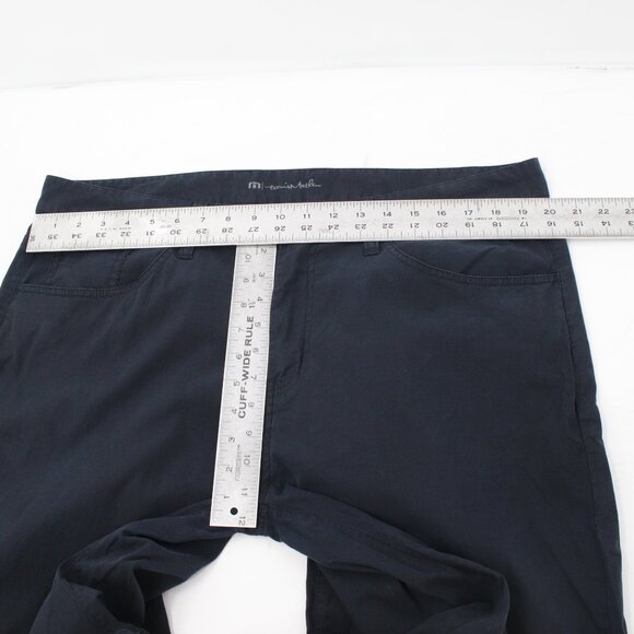 Travis Mathew Pants Mens 38 Straight Leg Mid Rise Black Tencel Cotton Blend Golf - Picture 6 of 13